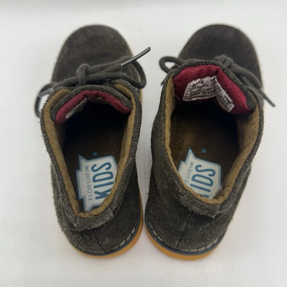 Florsheim Kids Chukka Boots Size 10 M Brown‎ Suede Lace Up Shoes